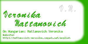 veronika mattanovich business card